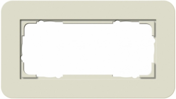 Рамка Gira E3 2 поста с белой подложкой, цвет песочный 1002417