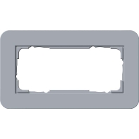 Рамка Gira E3 2 поста с белой подложкой, цвет серо-голубой 1002414