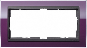 Рамка Gira Event Clear 2 поста фиолетовый с черной вставкой 1002758