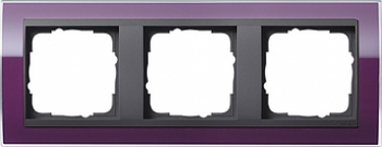 Рамка Gira Event Clear 3 поста фиолетовый с черной вставкой 0213758