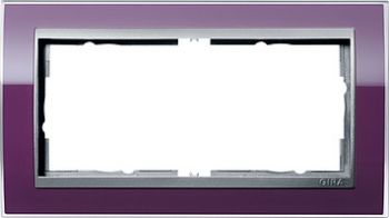 Рамка Gira Event Clear 2 поста фиолетовый со вставкой под алюминий 1002756