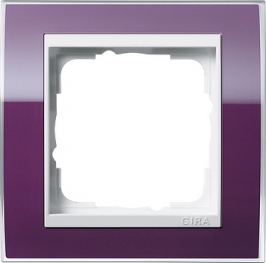 Рамка Gira Event Clear 1 пост фиолетовый с белой вставкой 0211753