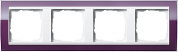 Рамка Gira Event Clear 4 поста фиолетовый с белой вставкой 0214753