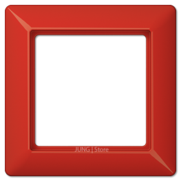 Рамка 1-кратная для вертикальной и горизонтальной установки; термопласт, красная
