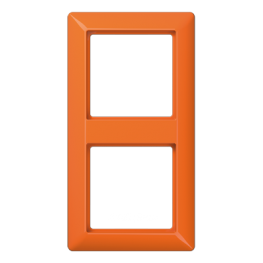 Рамка 2-кратная для вертикальной и горизонтальной установки; термопласт, оранжевая