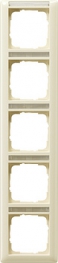 Рамка Gira Standard 55 5 постов с полем для надписи кремовая глянец 111501