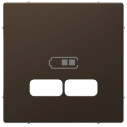 SE Merten D-Life Мокко Центральная накладка для USB механизма 2,1А, Schneider Electric, Прочее, MTN4367-6052