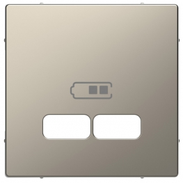 SE Merten D-Life Никель Центральная накладка для USB механизма 2,1А, Schneider Electric, Прочее, MTN4367-6050