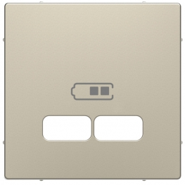 SE Merten D-Life Сахара Накладка центральная для USB механизма 2,1А, Schneider Electric, Прочее, MTN4367-6033