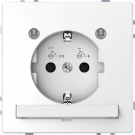 SE Merten D-Life Белый Лотос Розетка 16А с/з и LED модулем, Schneider Electric, Белый, MTN2304-6035