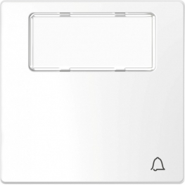 SE Merten D-Life Белый Лотос Клавиша с линзой для LED модуля, символ «звонок», Schneider Electric, Белый, MTN3325-6035