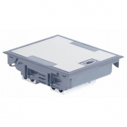 Напольная коробка с глубиной 65 мм - 10 модулей - антикоррозийное покрытие - серый цвет